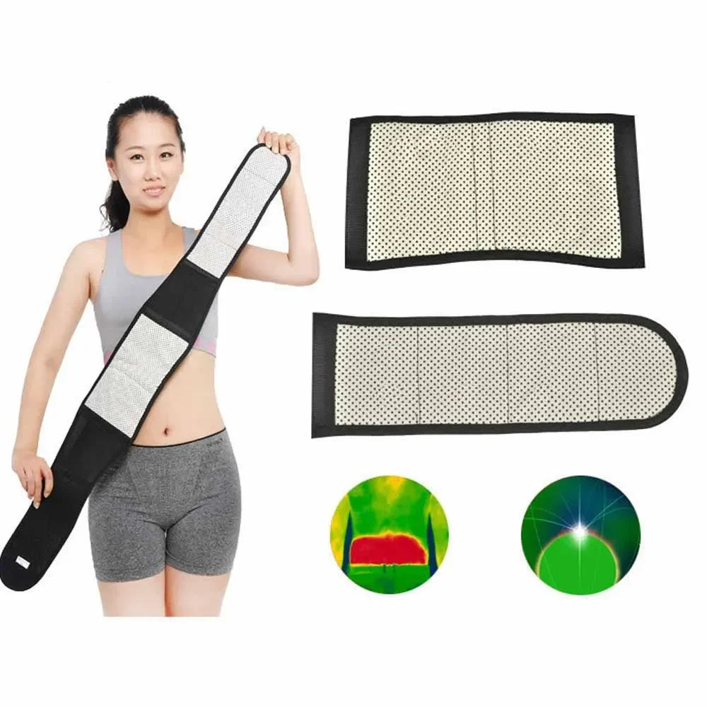 Adjustable Tourmaline Self Heating Magnetic Therapy Back Waist Support Belt