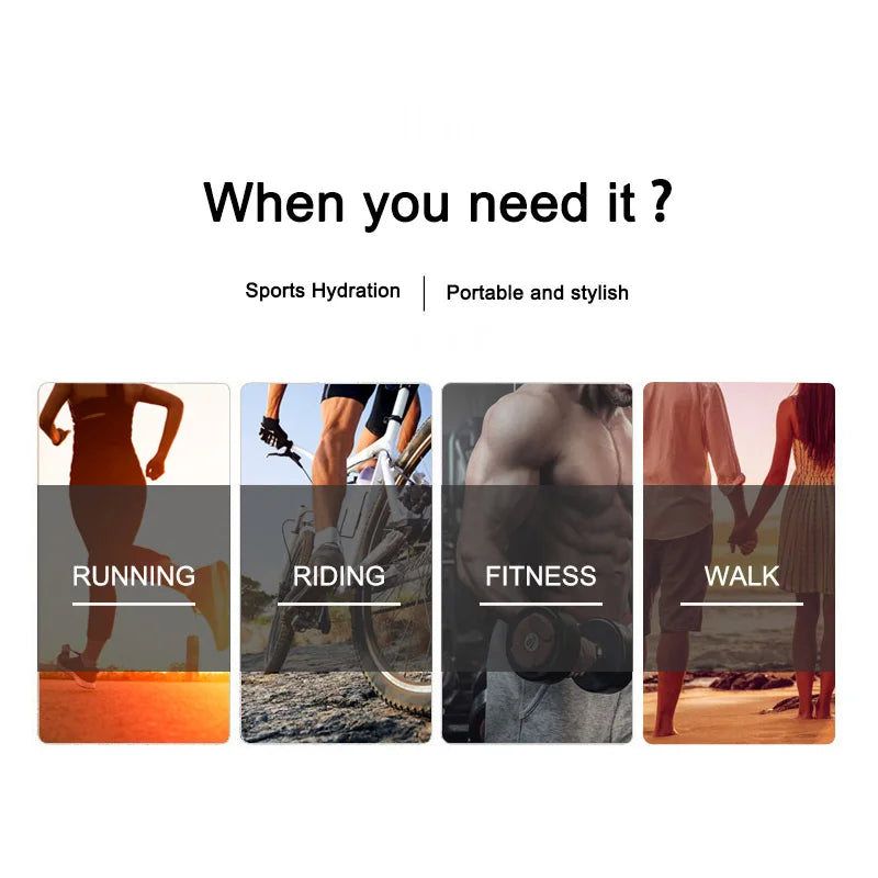 LUSQI Air Flavored Water Bottle With 7 Flavor Pods Sports Fashion Straw