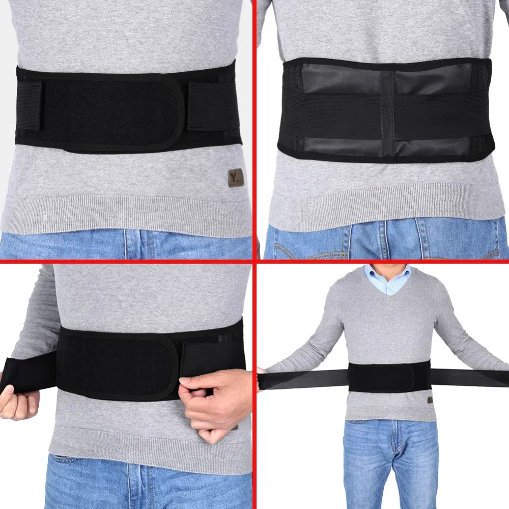 Adjustable Tourmaline Self Heating Magnetic Therapy Back Waist Support Belt