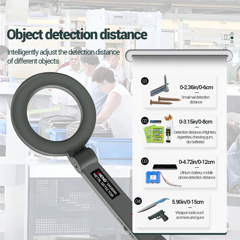 ANENG DM3004A Professional Metal Detector Handheld Pin pointer Alarm High Sensitivity Scanner Security Checker Gold Finder Digger
