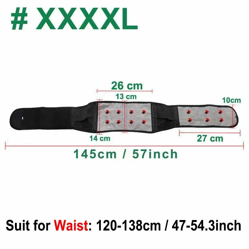 Adjustable Tourmaline Self Heating Magnetic Therapy Back Waist Support Belt