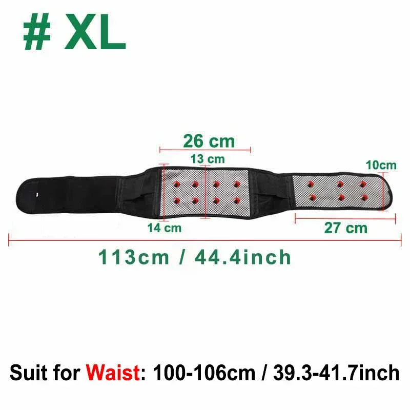 Adjustable Tourmaline Self Heating Magnetic Therapy Back Waist Support Belt