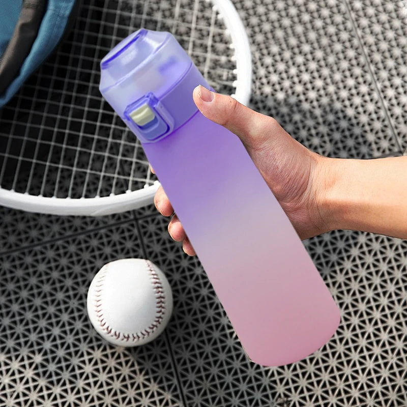 LUSQI Air Flavored Water Bottle With 7 Flavor Pods Sports Fashion Straw