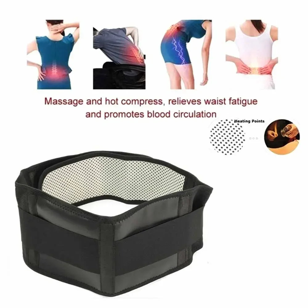 Adjustable Tourmaline Self Heating Magnetic Therapy Back Waist Support Belt