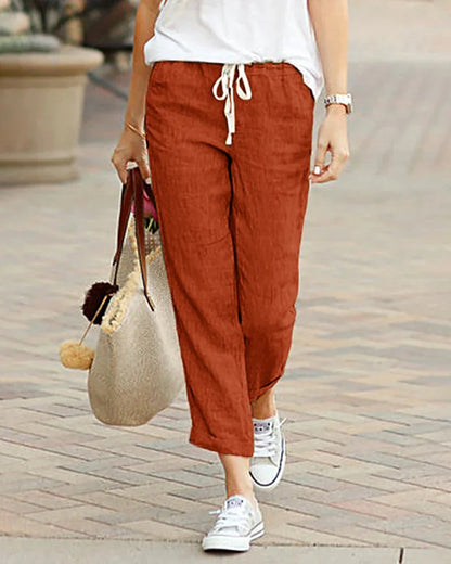 Autumn Cotton Women's Y2K Pants – Black Drawstring, Elastic Waist, Loose Casual Fashion Bottoms
