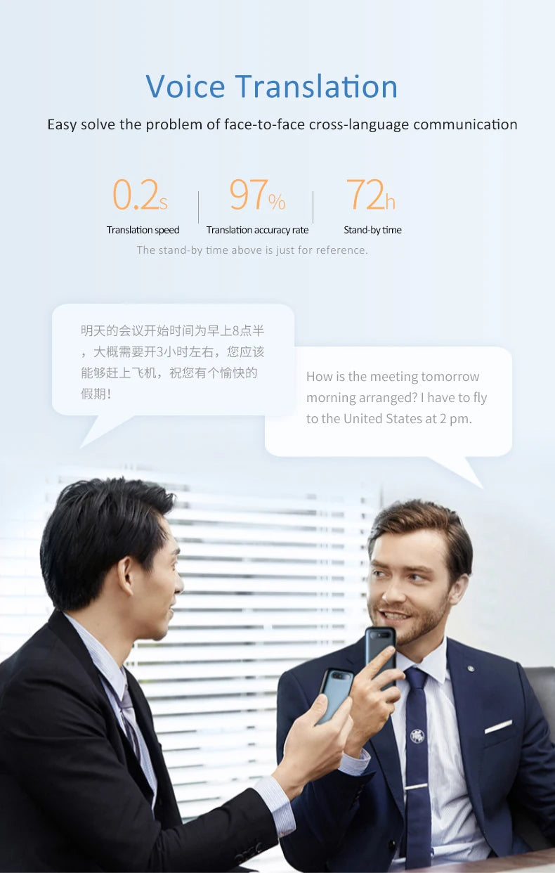 T11 Portable Audio Translator 138 Language Smart Translator Offline In Real Time Smart Voice AI Voice Photo Translator