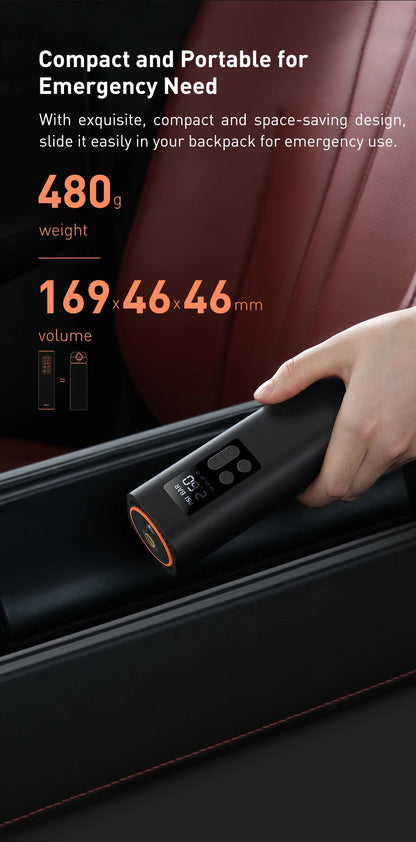 Baseus Inflator Pump 12V Portable Car Air Compressor for Motorcycles Bicycle Boat Tyre Inflator Digital Auto Inflatable Air Pump