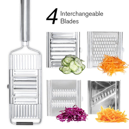 Shredder Cutter Stainless Steel Grater Portable Manual Vegetable Slicer Easy Clean Grater Multi Purpose Home Kitchen Tool