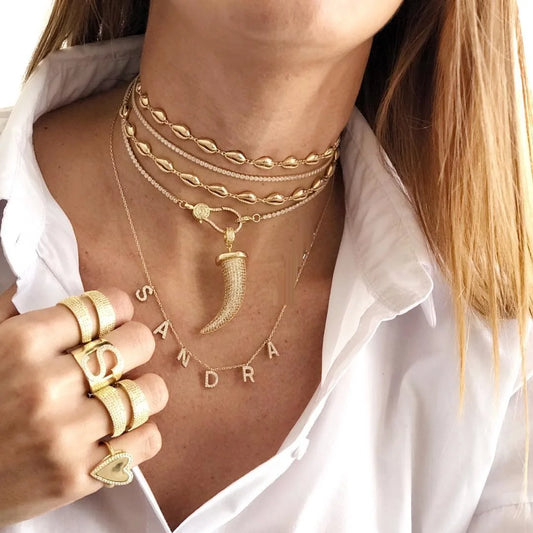 2025 Summer Beach Shell Shape Choker For Women Fashion Collar Short Necklace Jewelry