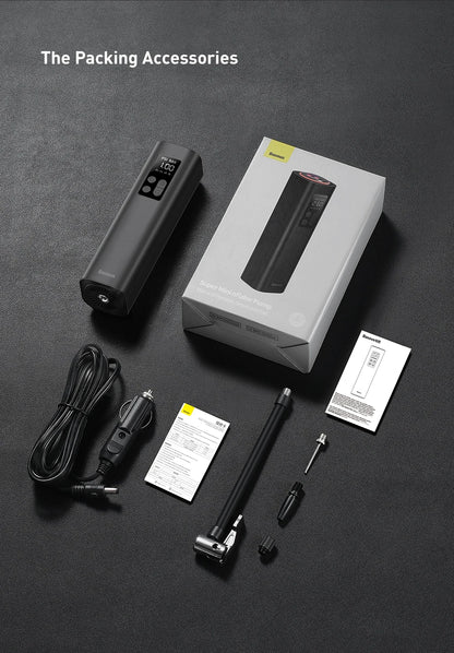 Baseus Inflator Pump 12V Portable Car Air Compressor for Motorcycles Bicycle Boat Tyre Inflator Digital Auto Inflatable Air Pump