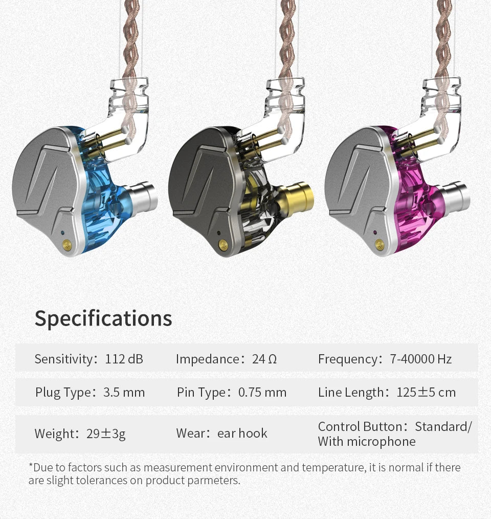 KZ ZSN Pro Metal Earphones 1BA+1DD Hybrid Technology HIFI Bass Earbuds In Ear Monitor Headphones Sport Noise Cancelling Headset