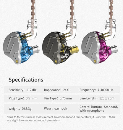 KZ ZSN Pro Metal Earphones 1BA+1DD Hybrid Technology HIFI Bass Earbuds In Ear Monitor Headphones Sport Noise Cancelling Headset