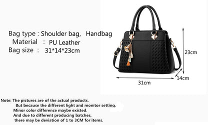 Gusure Luxury Handbag Women Crossbody Bag with tassel hanging Large Capacity Female Shoulder Bags Embroidery Tote Sac A Main