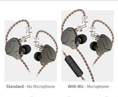 KZ ZSN Pro Metal Earphones 1BA+1DD Hybrid Technology HIFI Bass Earbuds In Ear Monitor Headphones Sport Noise Cancelling Headset
