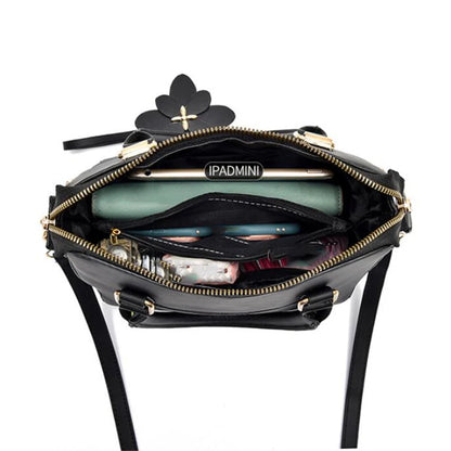 Yogodlns Luxury Embroidery Handbag For Women PU Leather Tassel Crossbody Bag Designer Handle