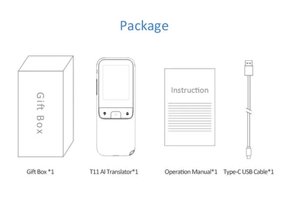 T11 Portable Audio Translator 138 Language Smart Translator Offline In Real Time Smart Voice AI Voice Photo Translator