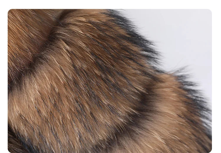 Super Hot Winter Women Luxury Thick Real Raccoon Fur Coat Natural Fox Fur Jacket Plus Size Furry Jackets Female Vest