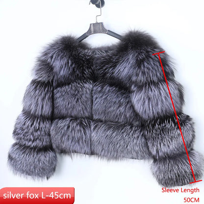 Super Hot Winter Women Luxury Thick Real Raccoon Fur Coat Natural Fox Fur Jacket Plus Size Furry Jackets Female Vest