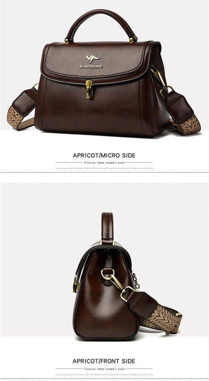 Premium Leather Crossbody Shoulder Bag – Elegant Designer Handbag for Women