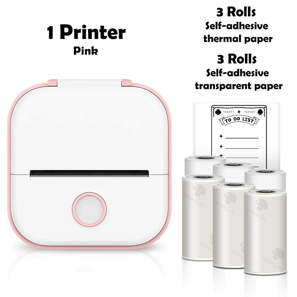 Phomemo T02 Mini Thermal Printer Wireless Mini Pocket Printer, Adhesive Sticker Printer for DIY, Journal, Student Birthday Gift