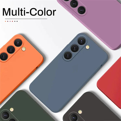 luxury Liquid Silicone Case for Samsung S25 S24 Galaxy S20 S21 S22 S23 FE Plus Note10 20 A52 A31 A41 A71 A51 A72 A70 A50 Coque