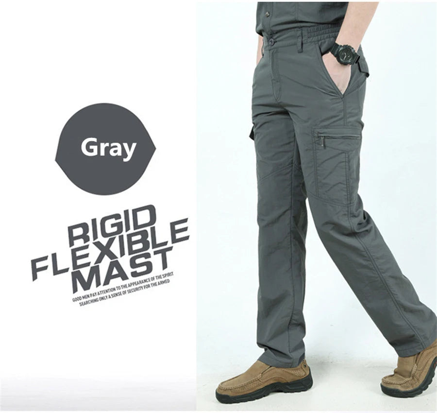 2025 Outdoor Waterproof Tactical Cargo Pants Men Breathable Summer Casual Army Military Long Trousers