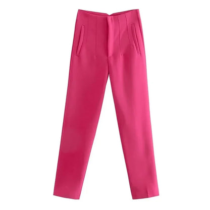 TRAF Fashion Office Wear High waist Pants for Women Formal Pants Office outfits