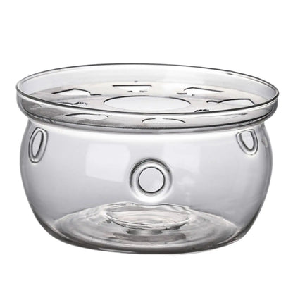 Teapot Heater Transparent Heat Resistant Tea Heat Base Milk with Candle Tray Tealight Stove Fits Most Teapots Tea Kettle Warmer
