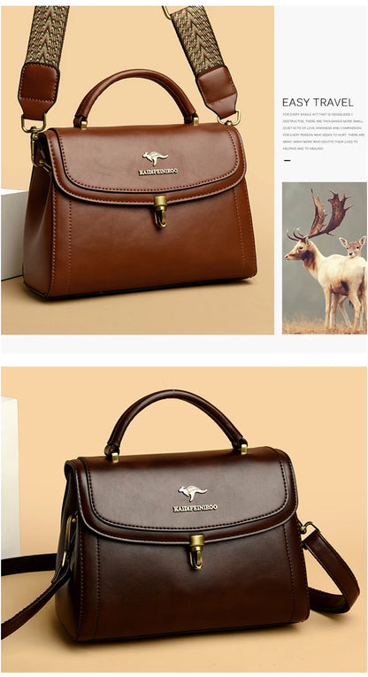 Premium Leather Crossbody Shoulder Bag – Elegant Designer Handbag for Women