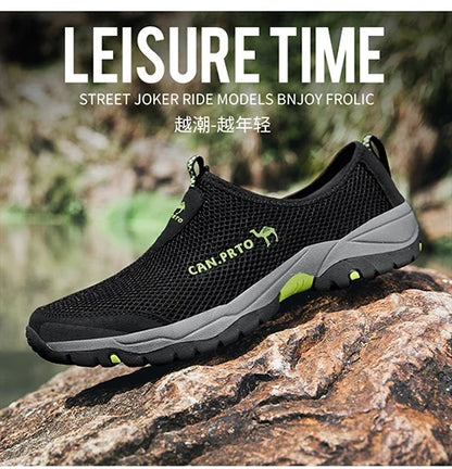 Men's Shoes  Mesh  Casual Shoes Summer Outdoor Sneakers Sports and Leisure Men Non-slip Climbing Shoes Breathable Men's