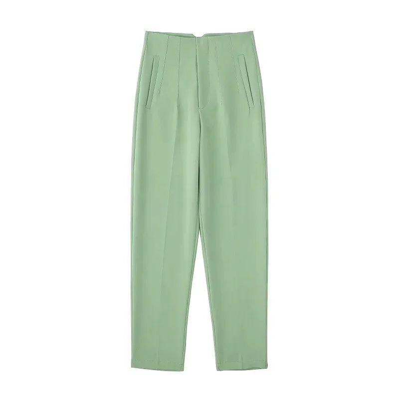 TRAF Fashion Office Wear High waist Pants for Women Formal Pants Office outfits