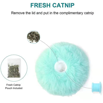 Smart Cat Toys Interactive Ball Plush Electric Catnip Training Toy Kitten Touch Sounding 2025