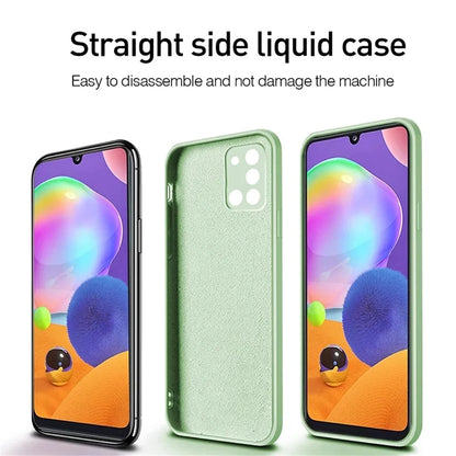 luxury Liquid Silicone Case for Samsung S25 S24 Galaxy S20 S21 S22 S23 FE Plus Note10 20 A52 A31 A41 A71 A51 A72 A70 A50 Coque