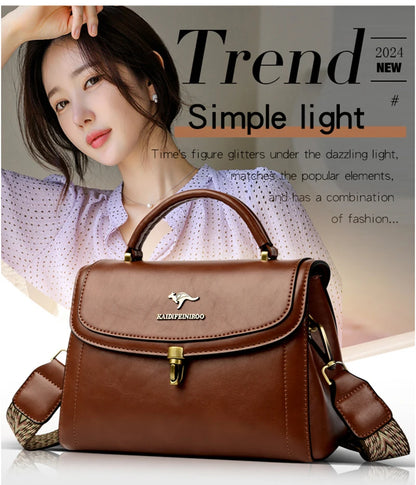 Premium Leather Crossbody Shoulder Bag – Elegant Designer Handbag for Women