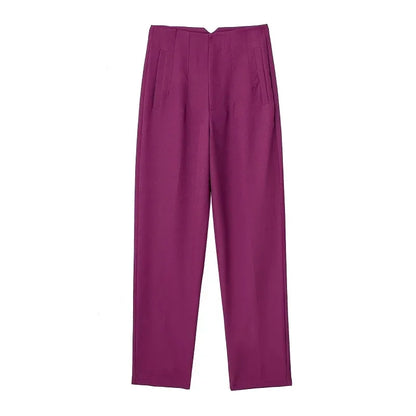 TRAF Fashion Office Wear High waist Pants for Women Formal Pants Office outfits