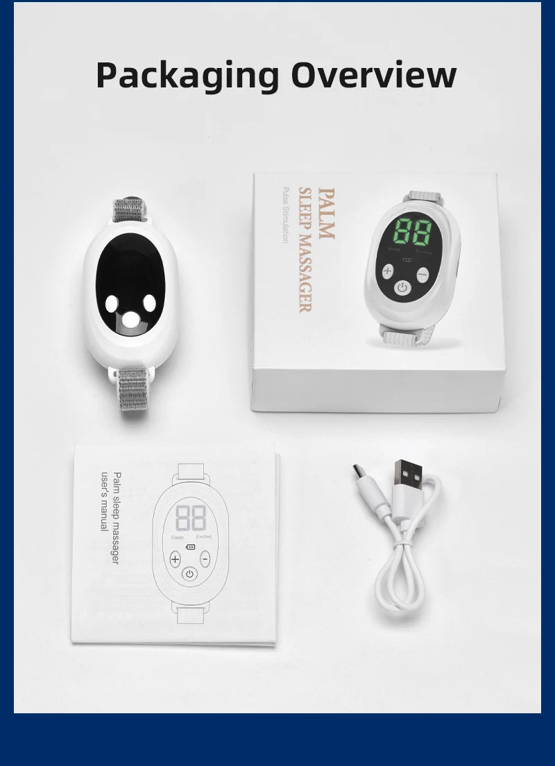 Two modes, 20 levels of intensity, intelligent sleep device, anxiety relief, neurological sleep, insomnia, and soothing device,