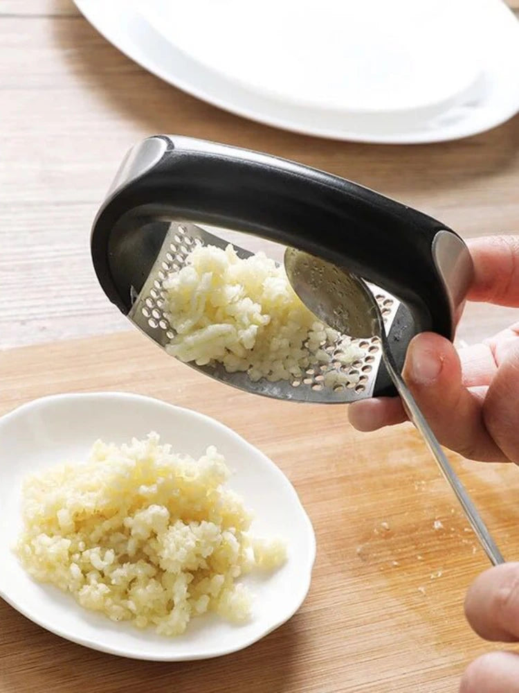 Stainless Steel Garlic Press Manual  Mincer Chopping