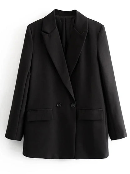 TRAF Blazer Woman Black Beige Khaki Blue Green Gray Women coat Fashion Office Wear Women's Blazers Jacket Outerwear