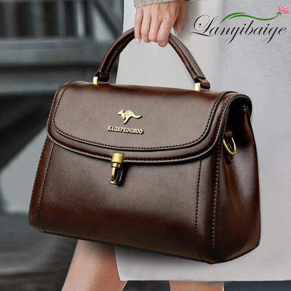 Premium Leather Crossbody Shoulder Bag – Elegant Designer Handbag for Women