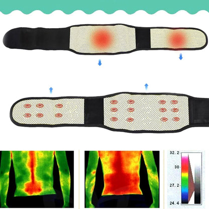 Adjustable Tourmaline Self Heating Magnetic Therapy Back Waist Support Belt
