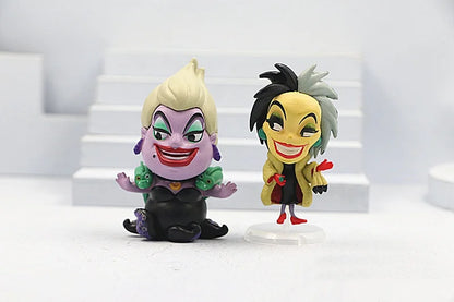 Q Version Anime Figure Queen Maleficent Evil Jasmine Rapunzel Kawaii Action Figure Collection Model Toys Kids Christmas Gift