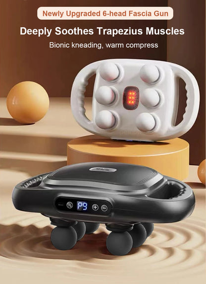 Fascia Tool Muscle Massager  High Frequency Back Waist Massage Machine Six-head Body Shoulder Professional Fascia Massage tool