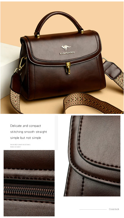 Premium Leather Crossbody Shoulder Bag – Elegant Designer Handbag for Women