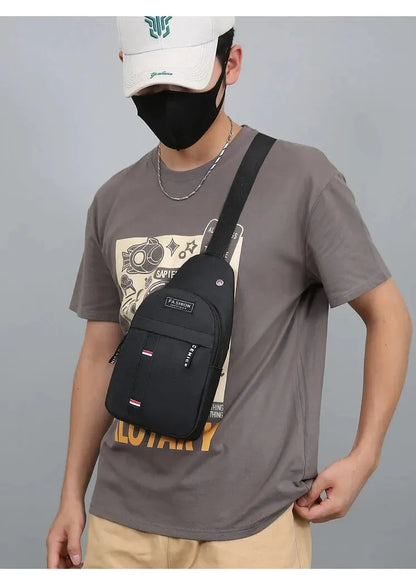 Chest Bag Men's One Shoulder Crossbody Bag Large Capacity Outdoor Sports