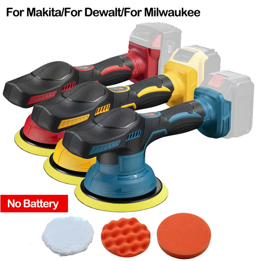 Cordless Car Polisher – 8-Speed Electric Waxing & Sanding Tool (Fits 20V Batteries)