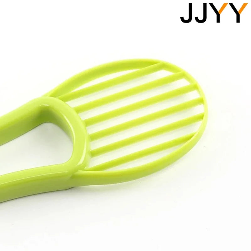 JJYY 3-in-1 Avocado Slicer Shea Butter Fruit Peeler Pulp Separator Plastic Knife Kitchen Vegetable Tool
