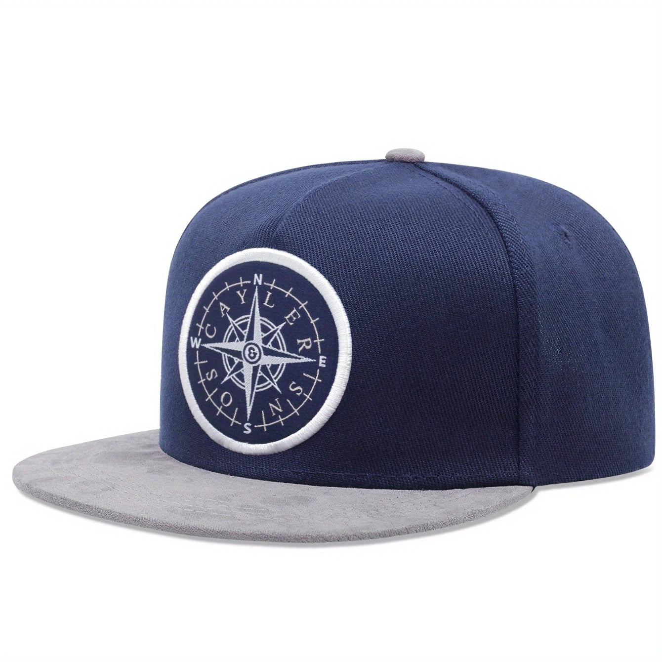 Men's Fashion Compass Button Duck Tongue Hat Outdoor Sports Duck Tongue Hat Embroidered  Women's Baseball Sun Hat