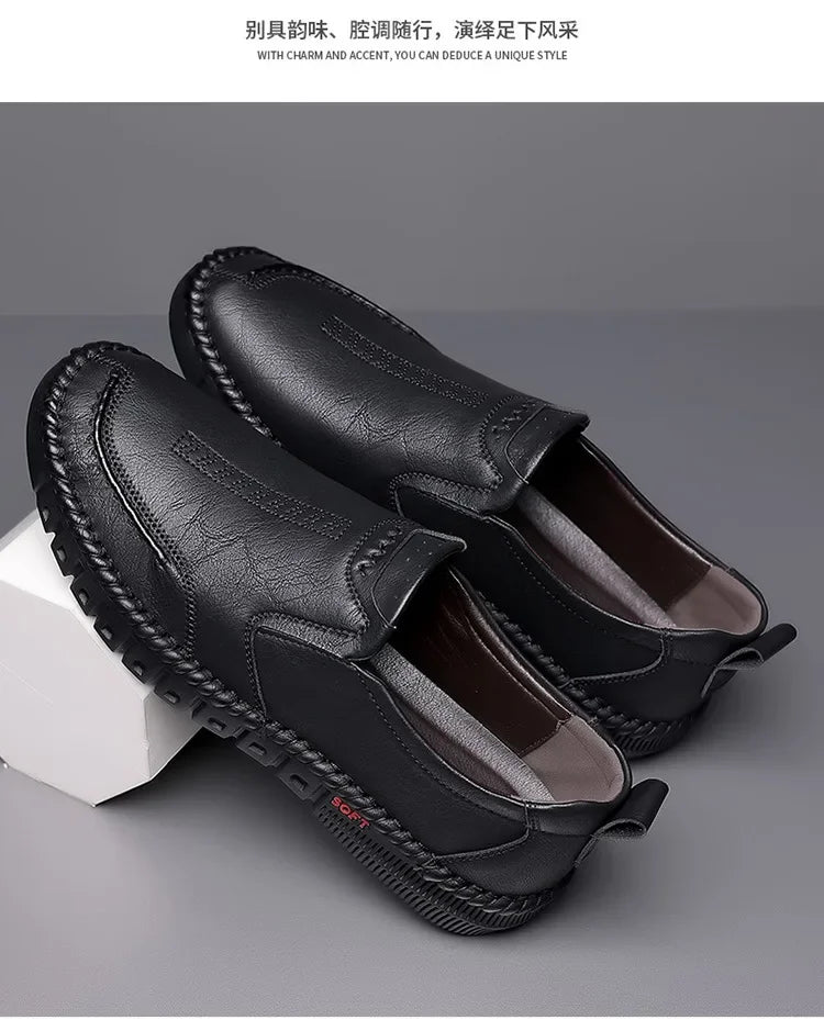 Business Leather Shoes Moccasin Shoes Breathable Men's Casual Loafers Comfortable Shoes for Men Summer Men's Sneakers