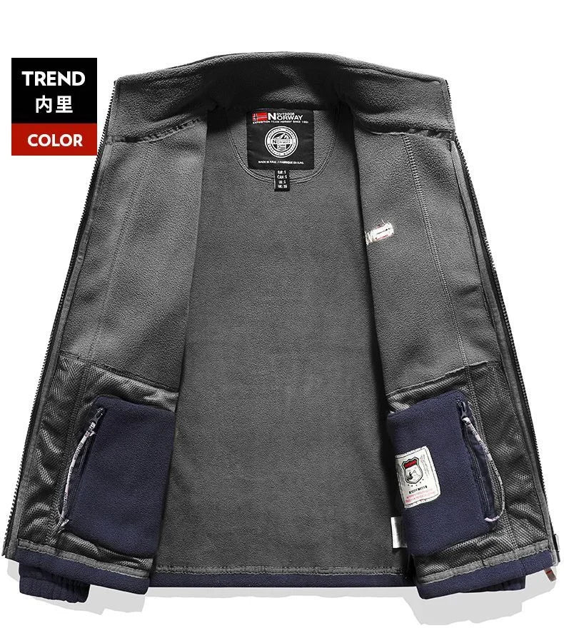 Men's Winter Fleece Jacket – Double Thick, High Collar, Outdoor Climbing Coat 2025