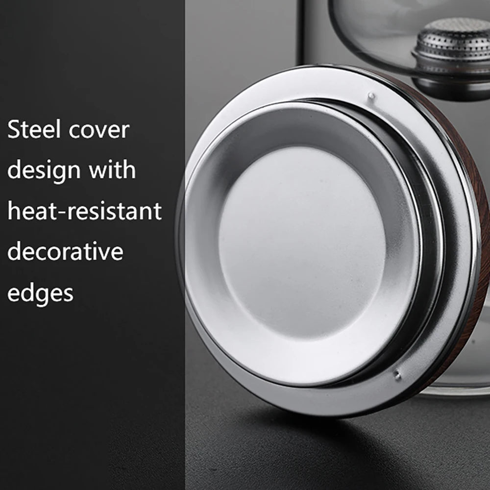 NEW 2025 Glass Tea Pot Kettle Infuser 520ML/720ML Teapot Water Separation Inner Magnet One Click Magnetic Switch Tea Filtration Cup Set